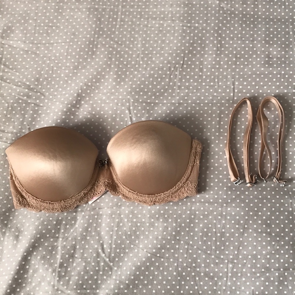 Pink Nude Strapless Bra